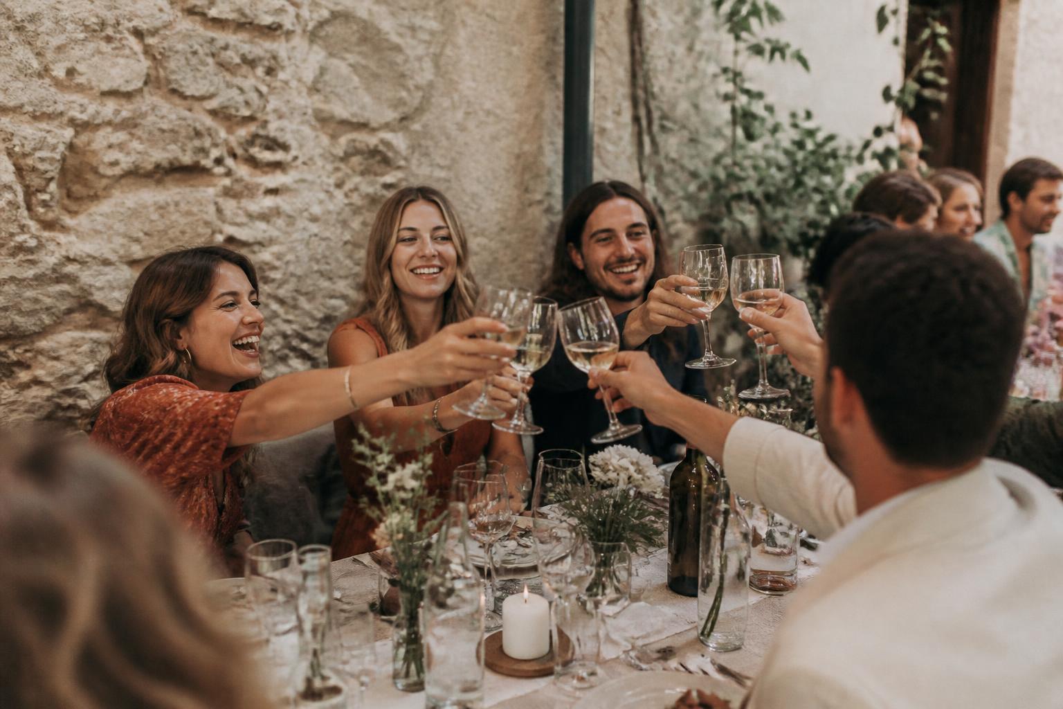 Friends toasting at an intimate celebration, Gauteng